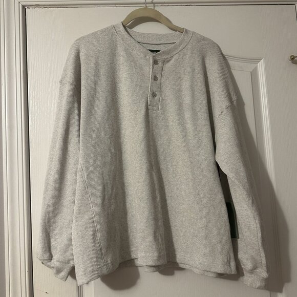 NWT Daily Drills Oversized Thermal Henley XS/S - Picture 1 of 7